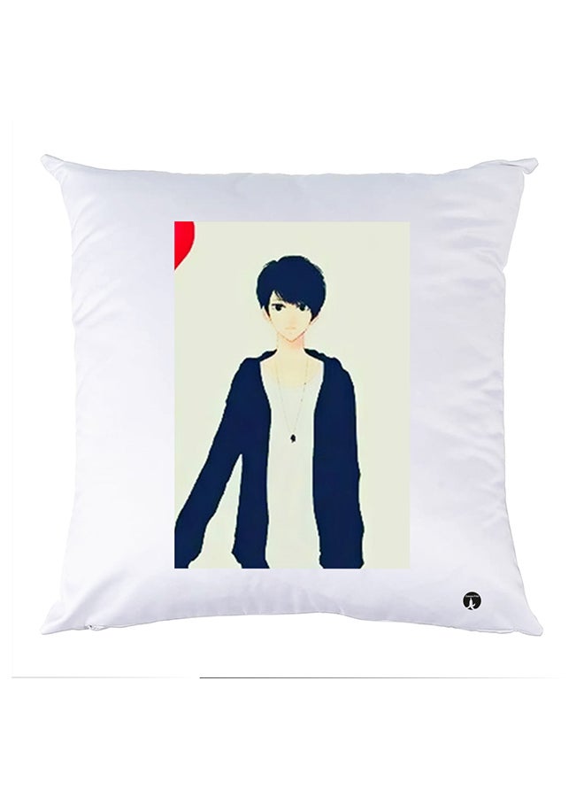 Printed Pillow polyester White 30x30cm