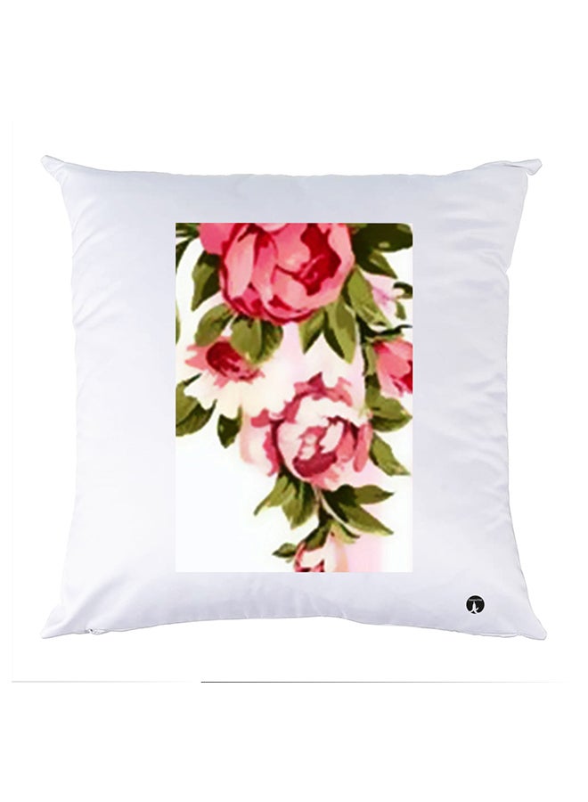 وسادة مزيّنة بنقشة مطبوعة polyester أبيض 30x30سم