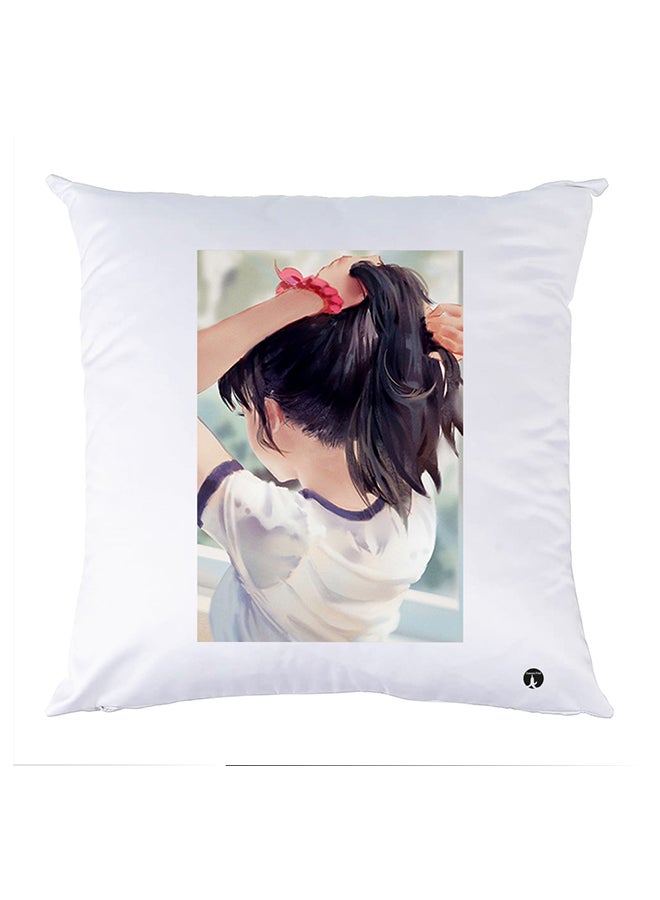 Printed Pillow Case Polyester White
