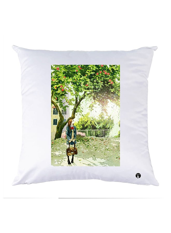 Printed Pillow polyester White 30x30cm
