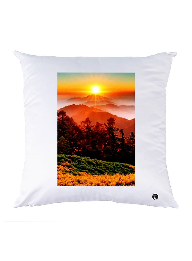 Printed Pillow Case polyester White 30x30cm