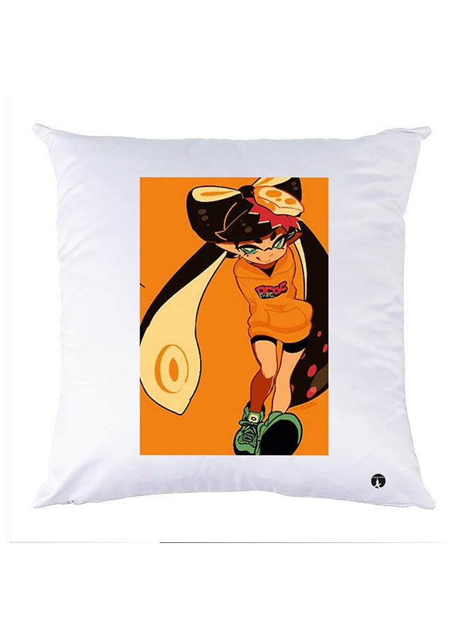 غطاء وسادة مطبوع polyester أبيض 30x30سم