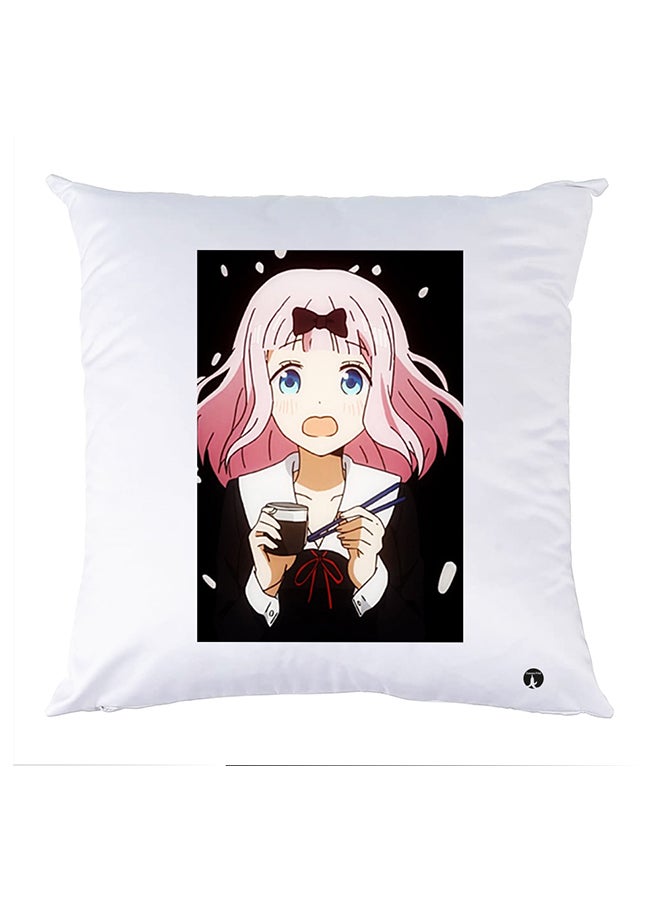 BP Printed Pillow Polyester White 30x30cm