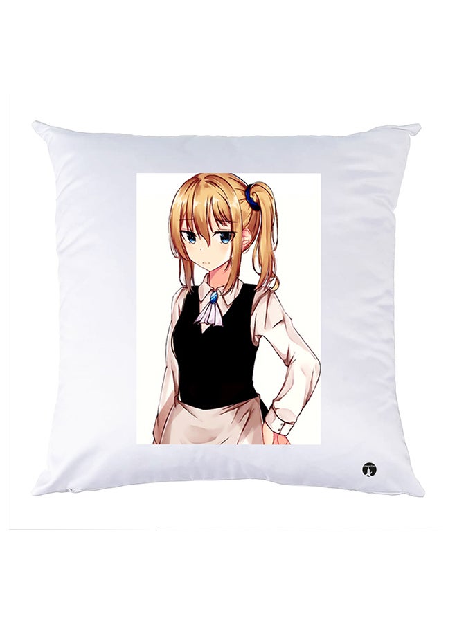 Printed Pillow polyester White 30x30cm