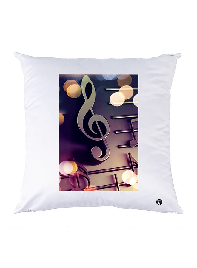 Printed Pillow Case polyester White 30x30cm