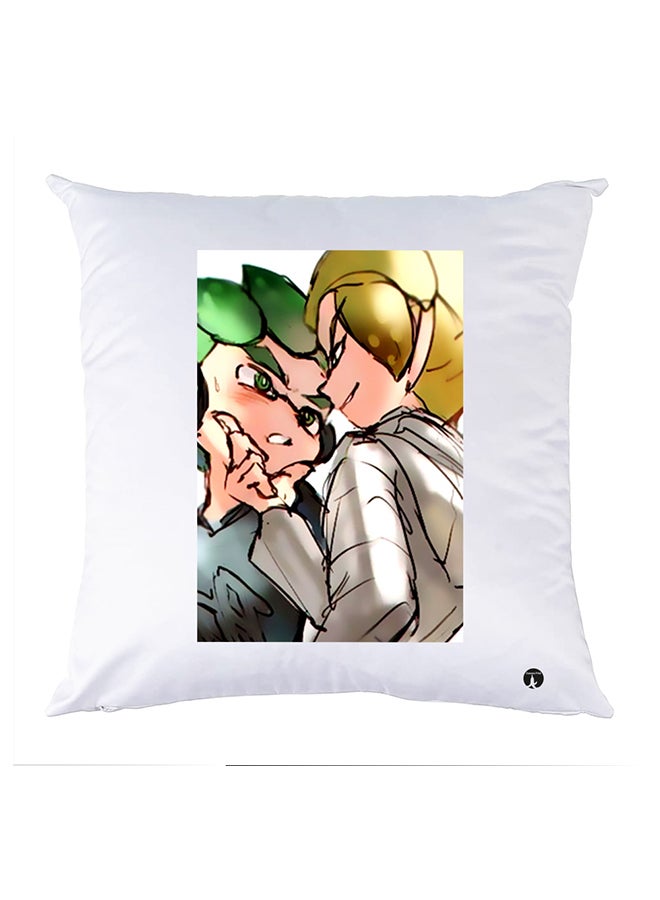 Printed Pillow Case polyester White 30x30cm