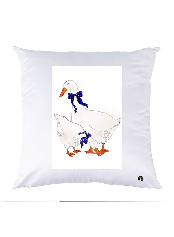 غطاء وسادة مطبوع polyester أبيض 30x30سم