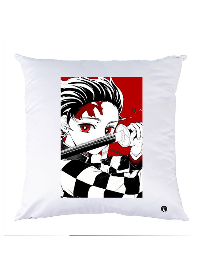 Printed Pillow polyester White 30x30cm