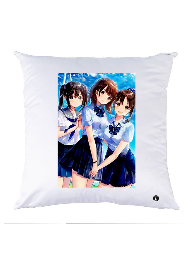 Printed Pillow polyester White 30x30cm