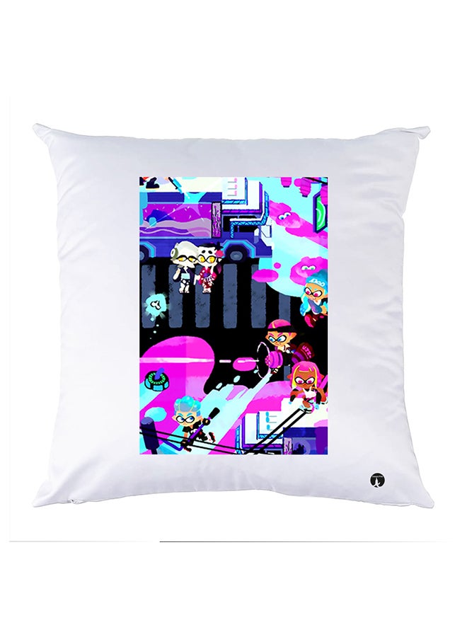 وسادة مزيّنة بنقشة مطبوعة polyester أبيض 30x30سم