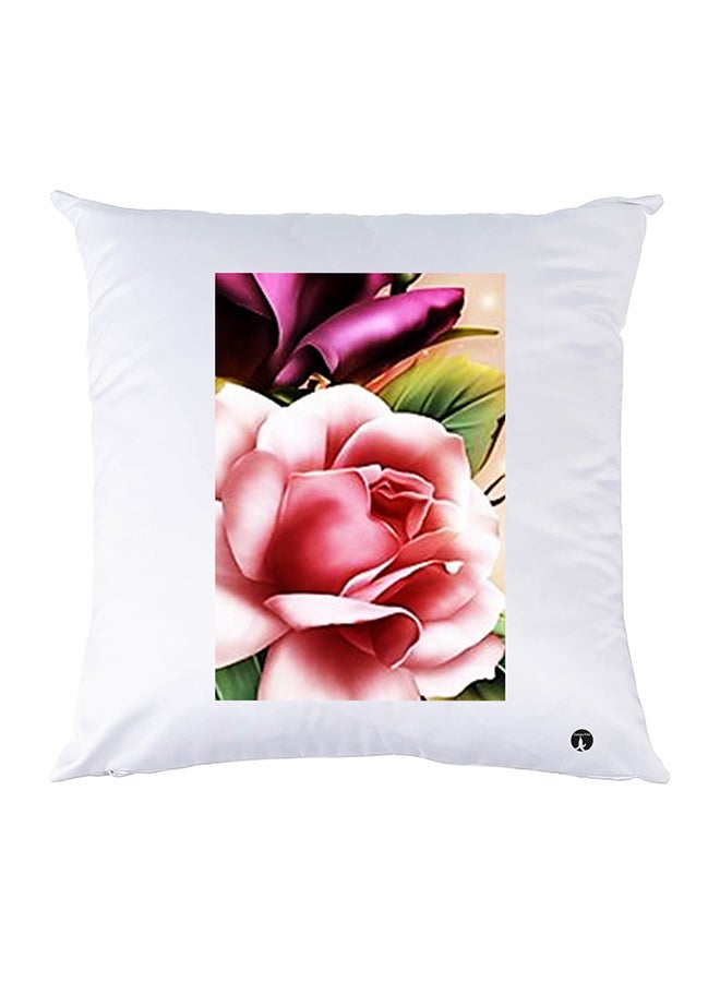 Printed Pillow Polyester White 30x30cm