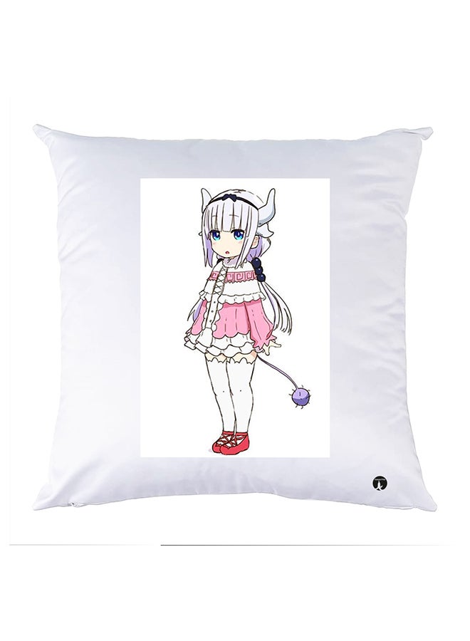 Printed Pillow Polyester White 30x30cm