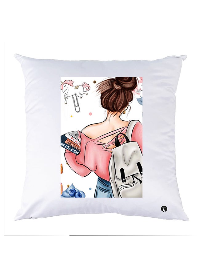 بي بي غطاء وسادة مطبوع polyester أبيض 30x30سم