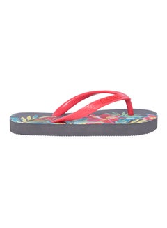 Girls Floral Bahia Flip-Flops Red