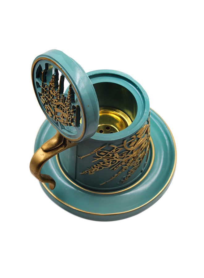 Biki Luxury Bakhoor Burner For Home And Outdoor Without incense Multicolour 9x9x9cm - Image 2