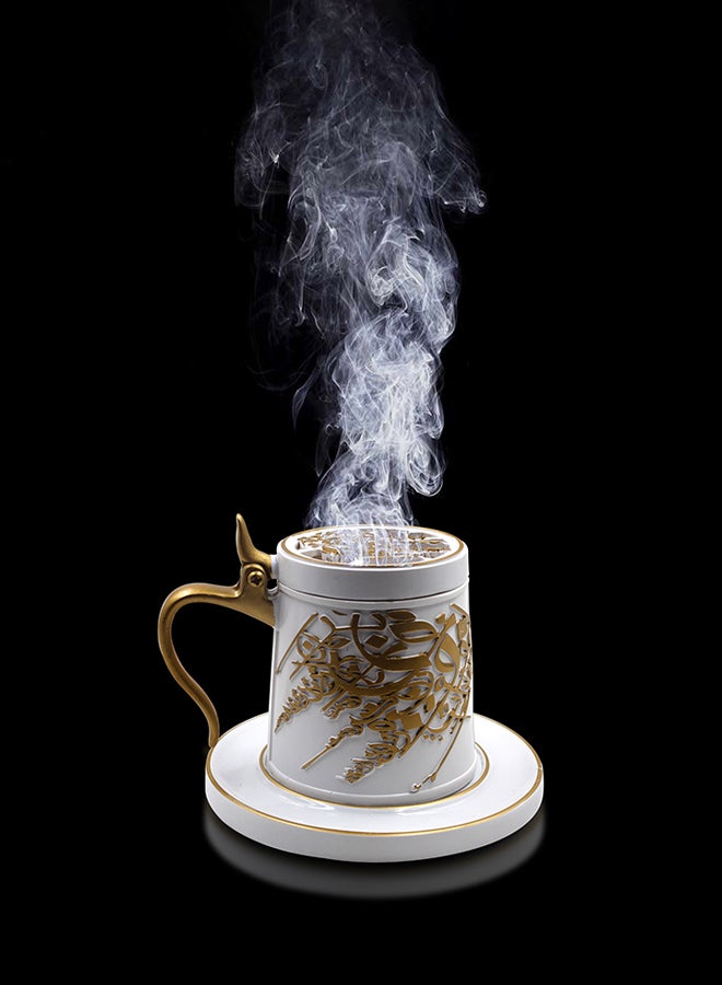 Biki Luxury Bakhoor Burner For Home And Outdoor Without incense Multicolour 9x9x9cm - Image 4