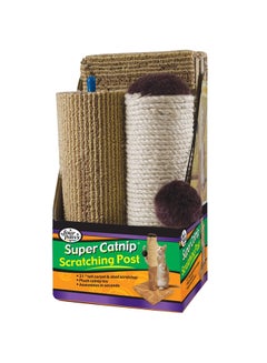 four paws 2-Piece Sisal And Carpet Cat Scratcher Brown/Beige 