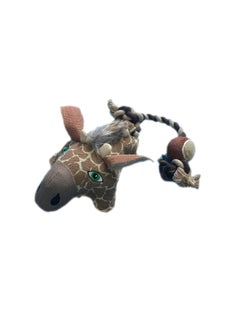 Nutra Pet Giraffe Head Dog Toy Multicolour 