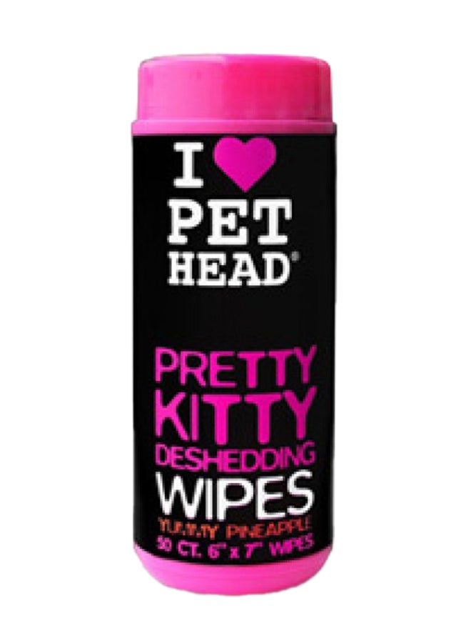 PET HEAD Pretty Kitty Deshedding 50 Wipes 