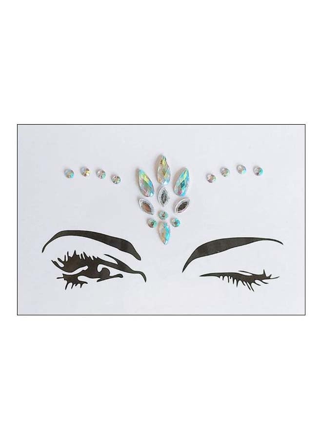 ملصق أحجار كريمة بتصميم عصري لتزيين الوجه متعدد الألوان - Image 1