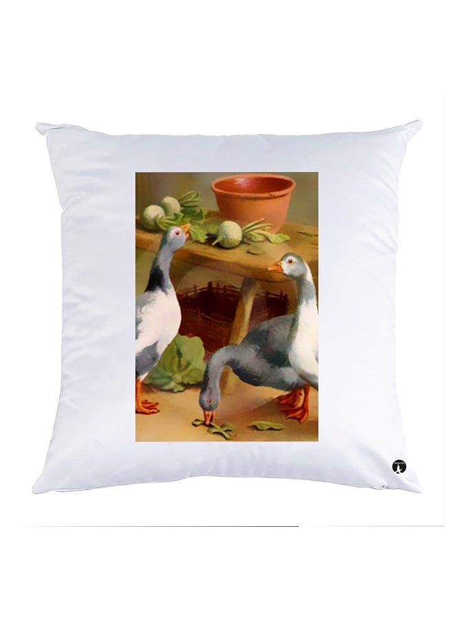Printed Pillow polyester White 30x30cm