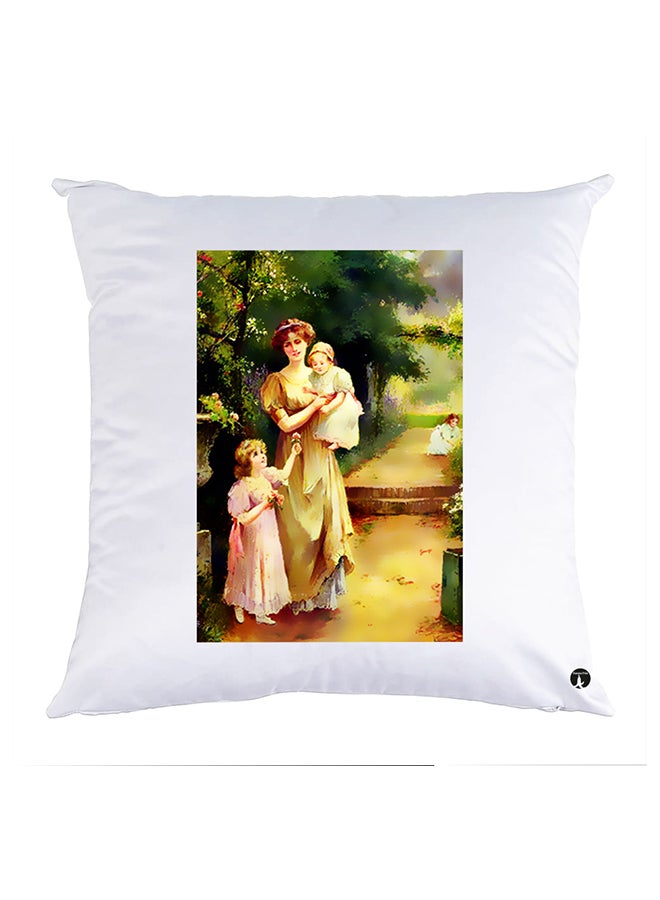 بي بي غطاء وسادة مطبوع polyester أبيض 30x30سم