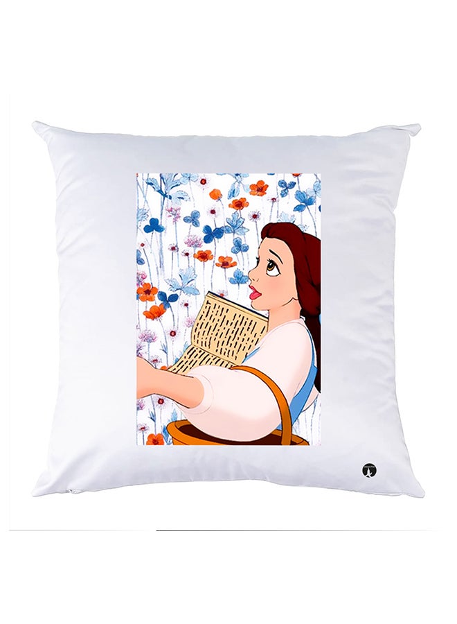 Printed Pillow Case polyester White 30x30cm