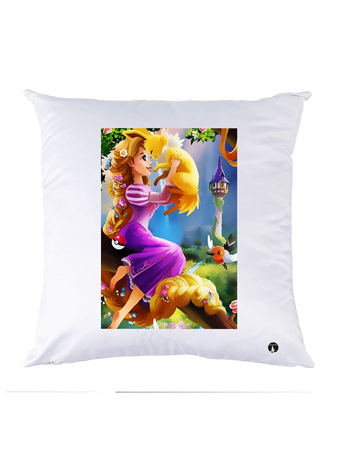 وسادة مزيّنة بنقشة مطبوعة polyester أبيض 30x30سم
