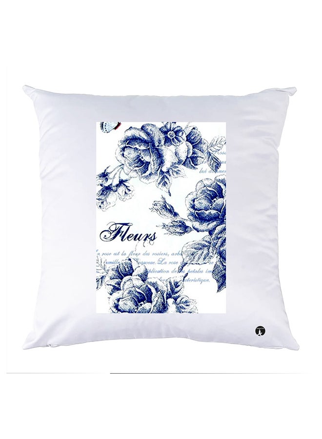 Printed Pillow polyester White 30x30cm