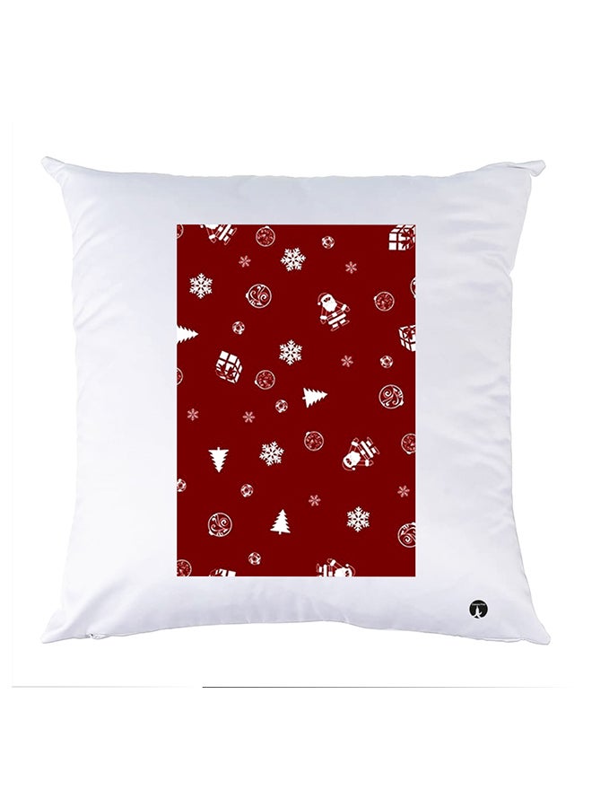 Printed Pillow polyester White 30x30cm
