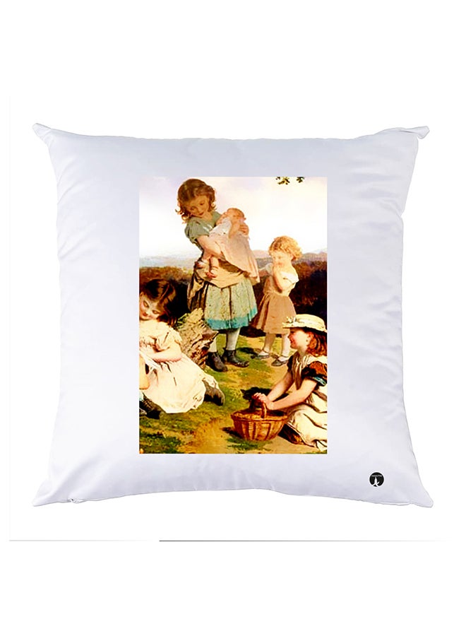 Printed Pillow Case Polyester White