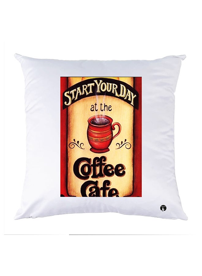 وسادة مزيّنة بنقشة مطبوعة polyester أبيض 30x30سم