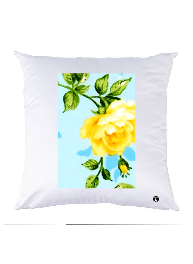 غطاء وسادة مطبوع polyester أبيض 30x30سم