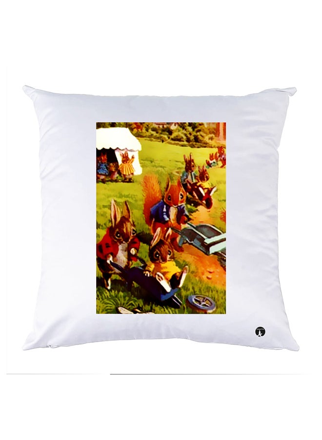 Printed Pillow polyester White 30x30cm