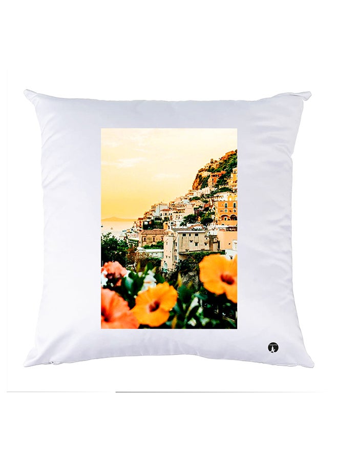 Printed Pillow polyester White 30x30cm