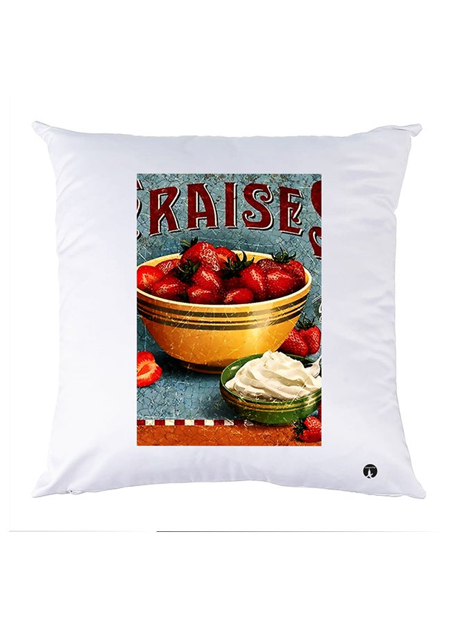 Printed Pillow polyester White 30x30cm