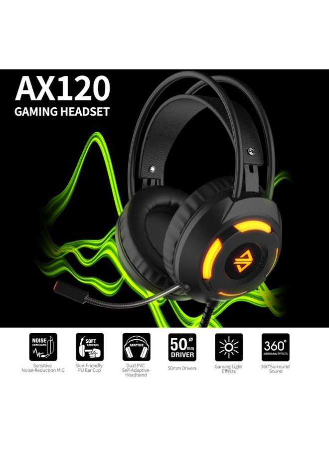 Ajazz USB Over-Ear Wired Gaming Headphones With Mic  - Image 4
