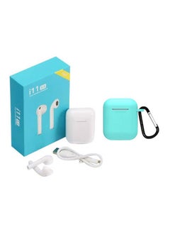 TWS i11 Bluetooth In-Ear Earphones With Charging Case And Cover Blue/White/Black  - Image 1