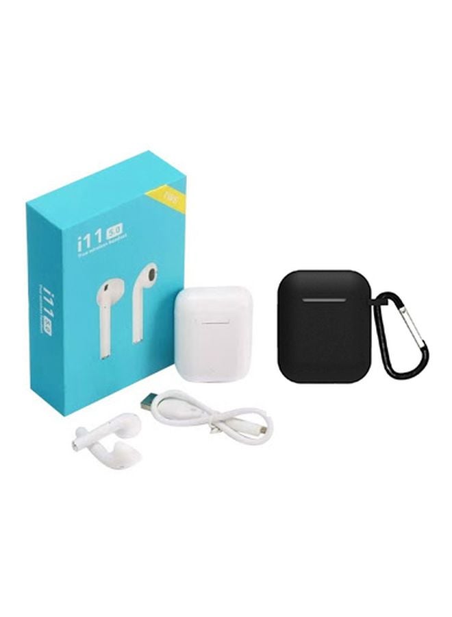 TWS - i11 Bluetooth In-Ear Earphones With Charging Case And Cover White - Image 1