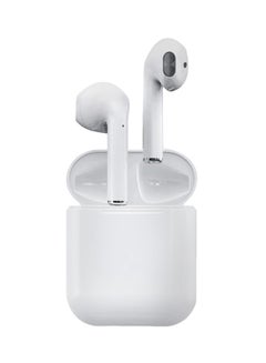 TWS i12 Bluetooth In-Ear Earphones With Charging Case And Case Cover White  - Image 2