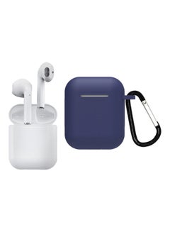 i12 Bluetooth In-Ear Earphones With Charging Case And Cover White