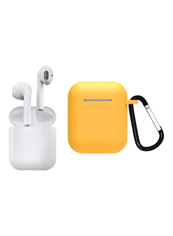 TWS - I12 In-Ear Bluetooth Earphones With Charging Case And Cover White - Image 1