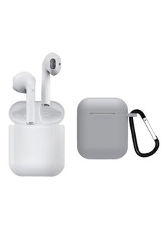 I12 In-Ear Bluetooth Earphones With Charging Case And Case Cover White