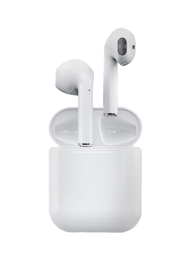 TWS I12 Bluetooth In-Ear Earphones With Charging Case And Cover White  - Image 2