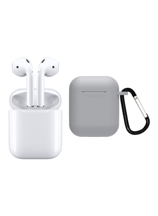 تي دابليو إس سماعات أذن داخلية i13 تعمل بتقنية البلوتوث مزودة بعلبة شحن وغطاء حماية أبيض/رمادي - Image 1