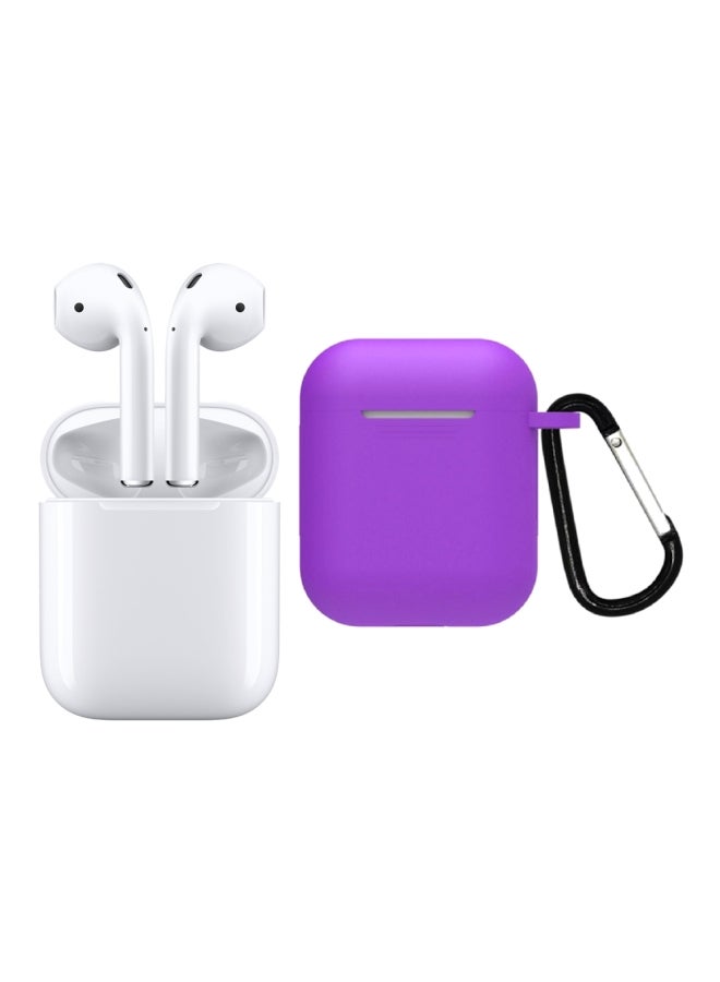 TWS - I13 Bluetooth In-Ear Earphones With Charging Case And Cover White/Purple - Image 1