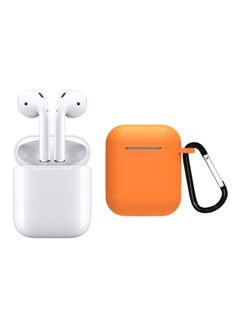 TWS I13 Bluetooth In-Ear Earphones With Charging Case And Cover White/Orange  - Image 1