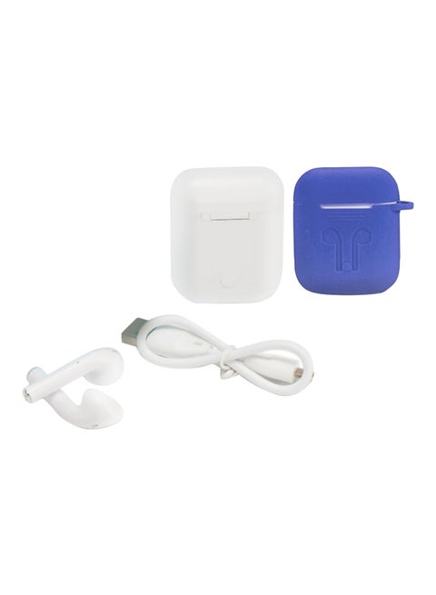 i11 Bluetooth In-Ear EarPods With Charging Case, Cover And Cable White/Blue