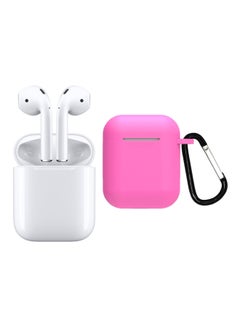 I13 Bluetooth In-Ear Earphones With Charging Case And Cover White/Pink