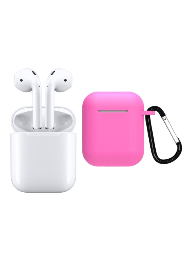 TWS - I13 Bluetooth In-Ear Earphones With Charging Case And Cover White/Pink - Image 1